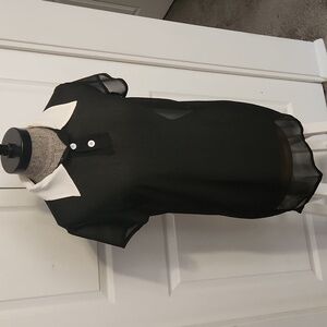 NWT Wednesday collar sheer top